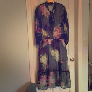 Lauren Ralph Lauren black floral dress